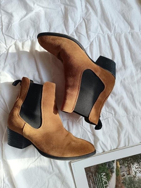Women Clarks Boots Brown Suede 37.5 #7BRD