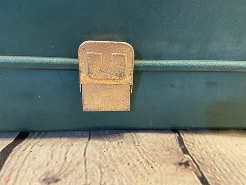 Vintage UMCO Fishing Tackle Box 3 Tray 175U Green Watetown MN - Bild 6 von 13
