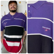 Ralph Lauren Polo Sport Striped Rugby Shirt XXL Preppy Streetwear Long Sleeve
