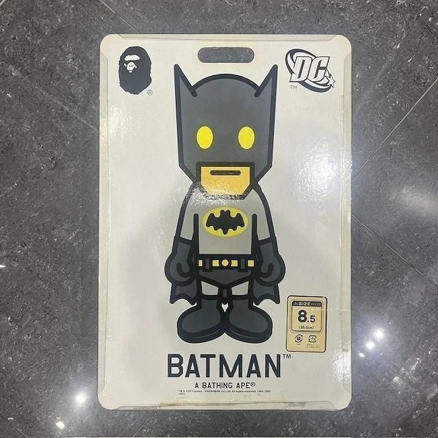 BAPE BAPESTA Batman DC Comics Shoes US 8.5 JP 26.5cm Display Case Rare Unused image 2