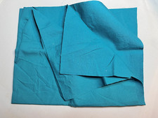 Teal Solid Quilt Fabric Vintage Destash, 100 Percent Cotton Remnant 18x22 inch