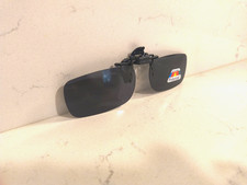 Polarized Clip On Flip Up Sunglasses UV400 Black 