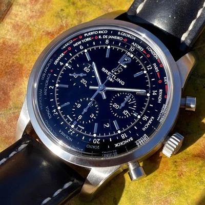 🇨🇭🌎 Breitling Transocean Unitime Pilot Chronograph 🌍🇨🇭 - Bild 1 von 4