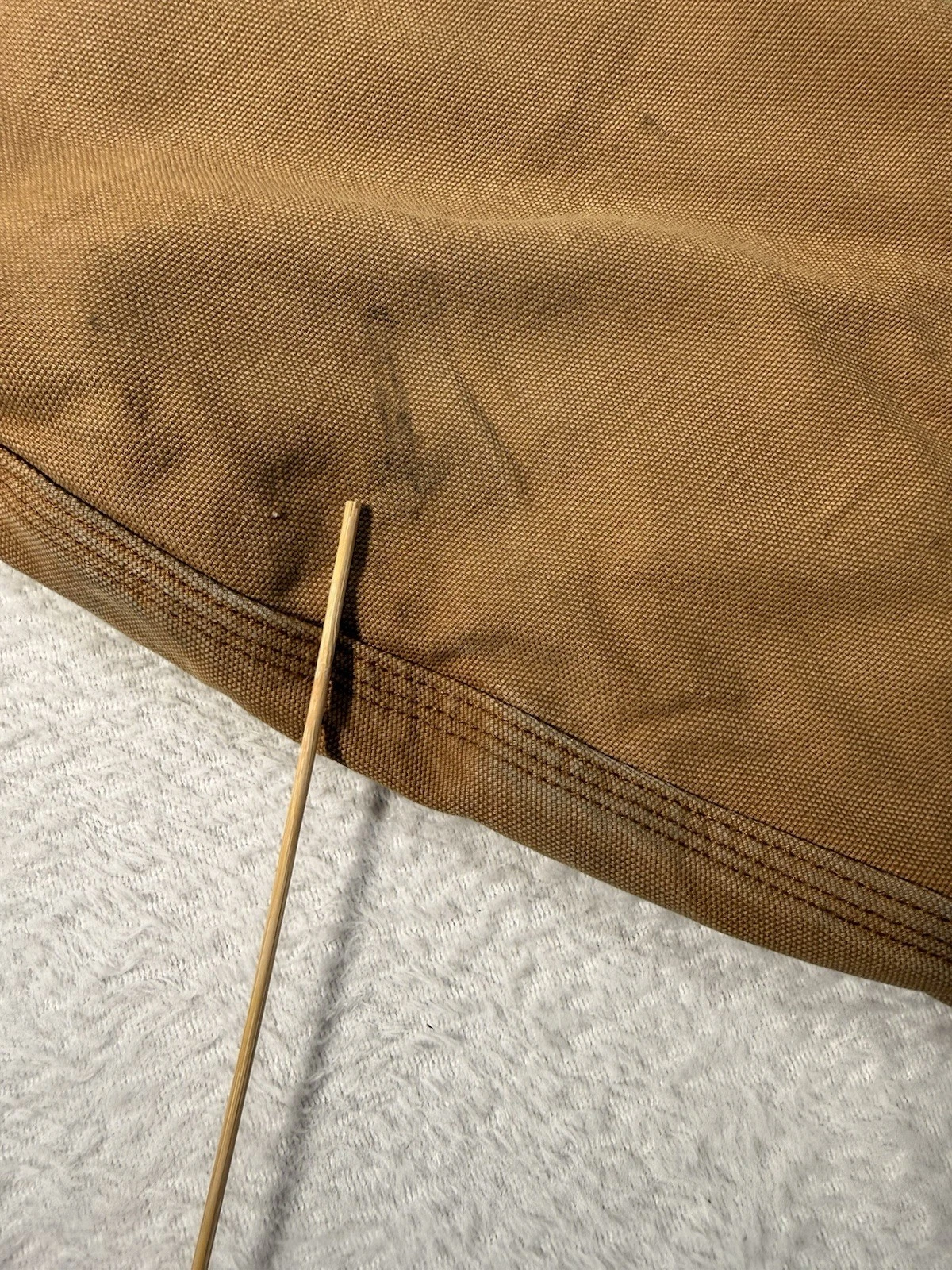 Dickies Detroit Style Work Jacket Brown Canvas Blanket Lined Est XL image 6