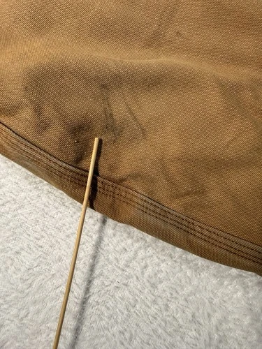 Dickies Detroit Style Work Jacket Brown Canvas Blanket Lined Est XL image 6