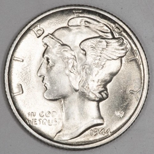 1944-S Mercury Dime Uncirculated FSB (Full Split Bands) FB