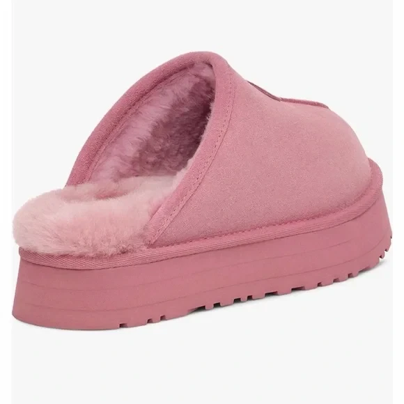Nuevo en caja - Zapatilla deslizante de felpa UGG 'Discoquette' de gamuza/UGG, orquídea polvorienta - talla 9 Foto 3 de 4