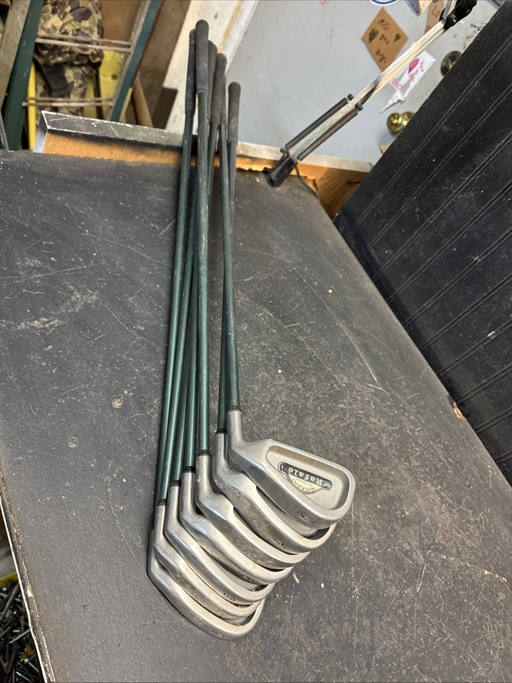 Nickent Genex Titanium Arc 3,4,5,7,P,9, Iron Set Steel Stiff Golf Clubs ...
