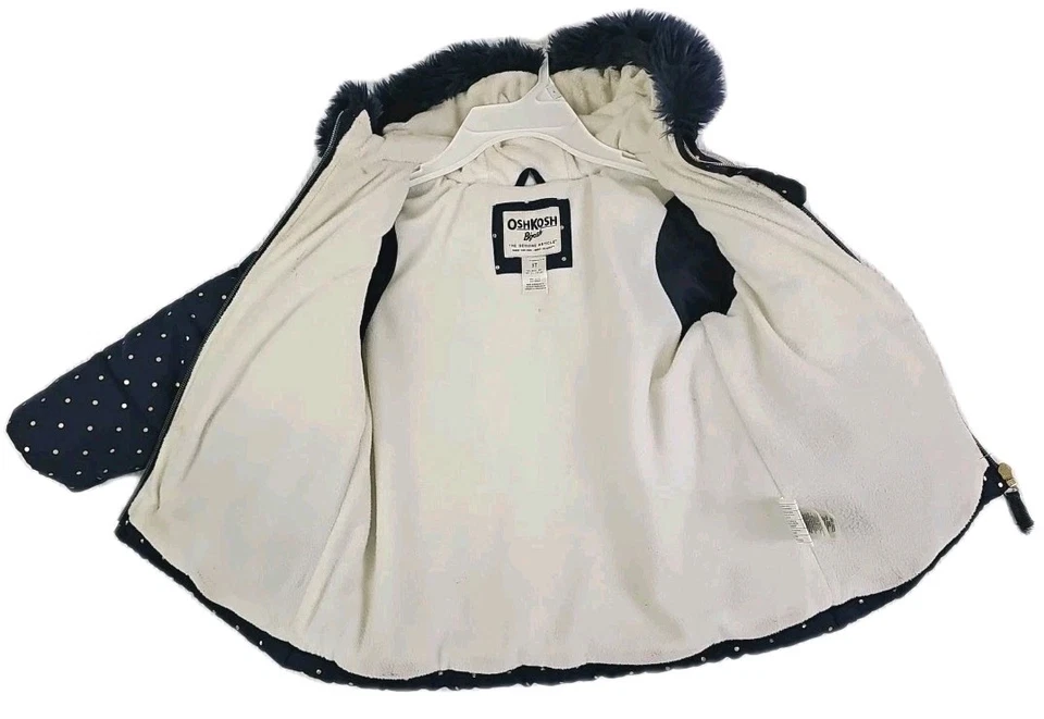 Abrigo de invierno Osh Kosh B'Gosh para niño 3T el artículo genuino azul/dorado. Foto 4 de 4