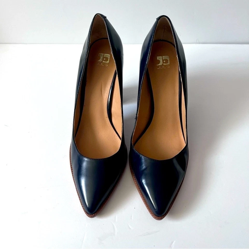 Joe’s Jeans Tacones Bloque Cuero Azul Talla 8.5 Oficina Minimalista Clásico Elegante Foto 2 de 4