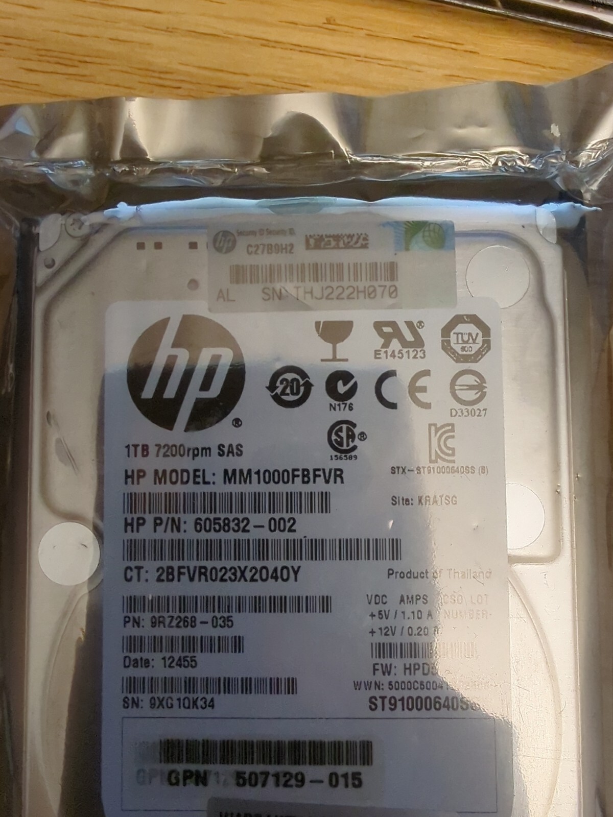 MM1000FBFVR Compatibile HP 1-TB 6G 7.2K 2.5 DP MDL SAS HDD - Foto 8