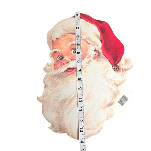 Vintage Weihnachten Weihnachtsmann gestanztes Dekor Gibson Grüße Inc USA 14" Neu aus altem Lagerbestand - Bild 8 von 9