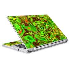 Skins for Acer Chromebook R-13 Decals wrap green glass trippy psychedelic