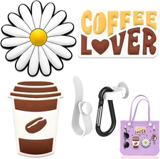 Charms for Bogg Bag, PVC Rubber Decorative Inserts, Tote Bag Accessories