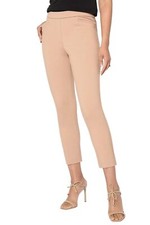 Susan Graver Status Stretch Ponte Knit Crop Pants Sweet Cashew