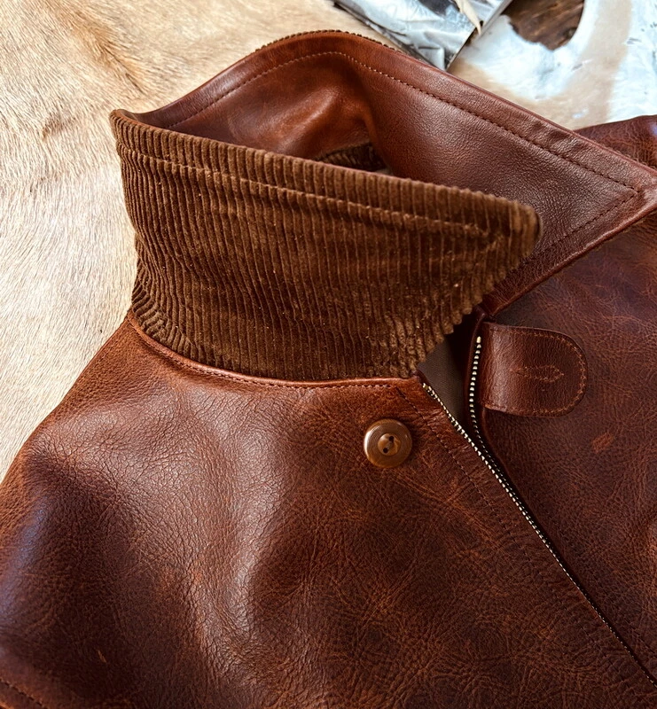 Mens Retro Vintage Style Sport Jacket Motorcycle Wax Cowhide