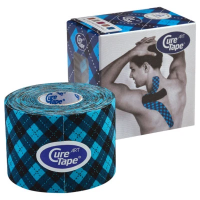 CureTape Art, 5 m x 5 cm, wasserfest, Tartan blau - Bild 1 von 3