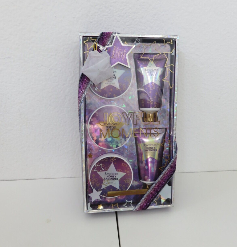 Bebe Joyful Moments 5 Piece Gift Set Lotion Body Butter Hand Cream Holiday