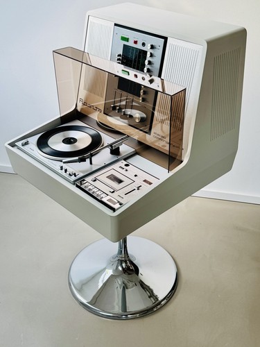 VTG White Rosita Commander Luxus Philips Record Player Radio Hifi System 70s 80s