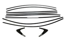 Black Titanium Steel Window Strip Cover Trim 10PCS For 2020-2022 Mazda 6 A