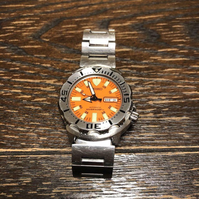 SEIKO 7S26-0350 Diver's OrangeMonster Automatic Men's Watch | eBay