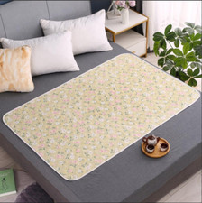 2 X Almohadilla de Cama Absorbente Lavable Absorbente Almohadilla de Cama Reutilizable Floral para Incontinencia