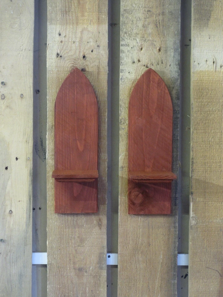 Pair of rustic gothic wall sconce tea light, candle, votive, Flower Pot holder - Image 2 of 3