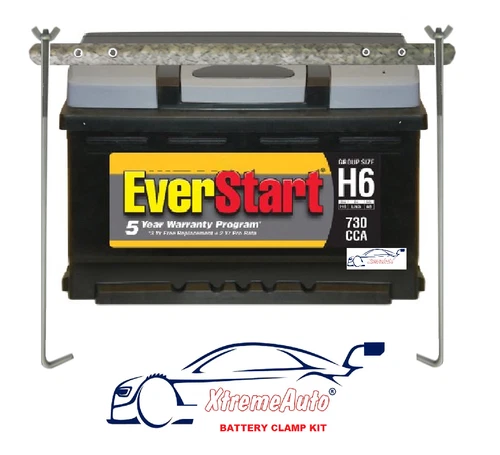 Car Battery Retaining Bracket Safety Clamp Hold Down Clip Fixing Kit