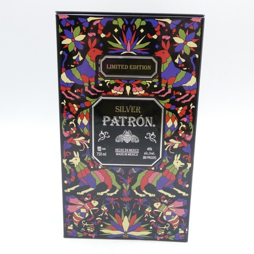 Tequila PATRON Plata Edición Limitada Vacía Coleccionista Caja de Lata Artista Smithe - Imagen 3 de 9