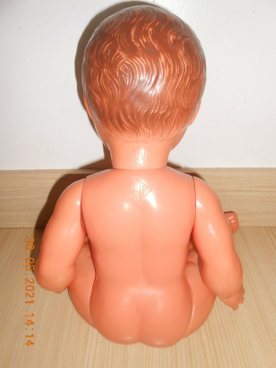2 Têtes De Poupée SNF En Novoid (celluloïd) – France – Vintage