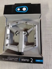 CRANK BROTHERS PEDAL STAMP 2, RAW SILVER, LARGE, V2, NEW