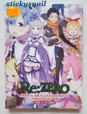 Anime DVD Re:Zero kara Hajimeru Isekai Seikatsu: Shin Henshuu-ban Vol. 1-13 End