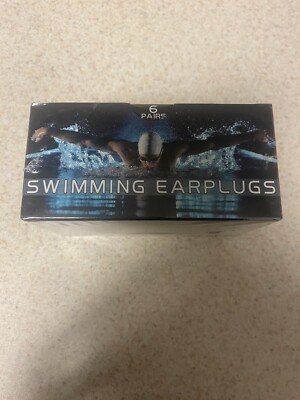 RVNOR 6 Sets Reusable Silicone Swimming Ear Plugs - New Sealed Box