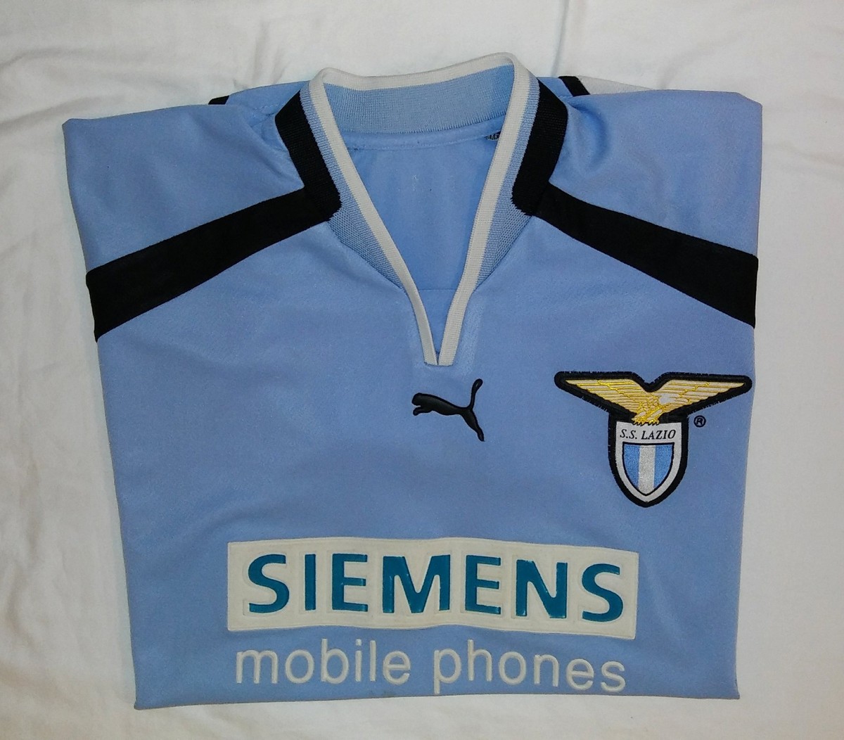 【格安】PUMA SS Lazio サッカーシャツ Mサイズ 水色 CIRIO Vintage 90's Puma Cirio S.S Lazio Soccer/ Football Jersey