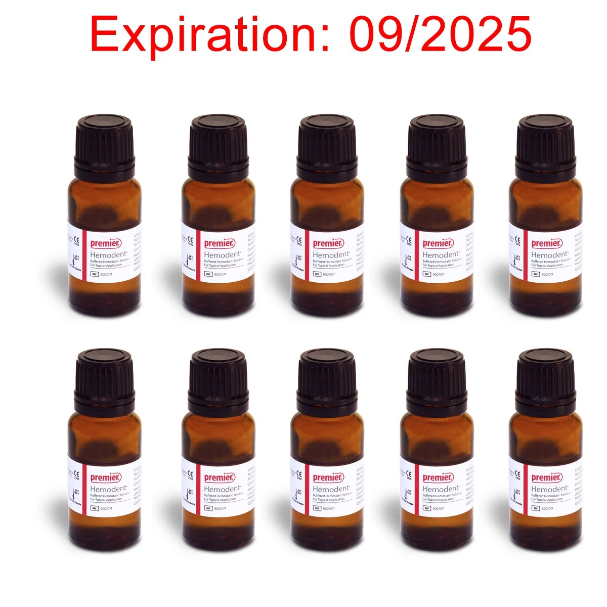 10 x Premier Dental 9007071 Hemodent Liquid Buffered Hemostatic