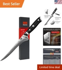 High Carbon 7-Inch Fillet Knife - Rust-Proof Kitchen Utility with Ergonomic Grip