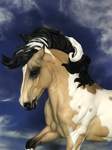 OOAK Breyer cm Custom Horse Fireheart x D.Williams*Beautiful Buckskin Pinto* - Picture 12 of 13