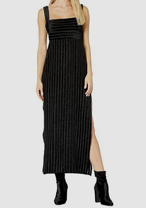 chinese dress ladies Baltic Born Womens Valora Swiss Dot Tulle Maxi Dress | Black