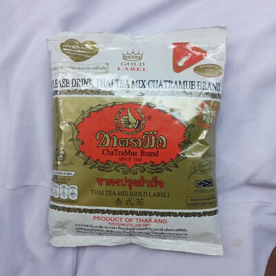 Thai TEA MIX chatramue gold label Original 400g Brand number one powder iced hot
