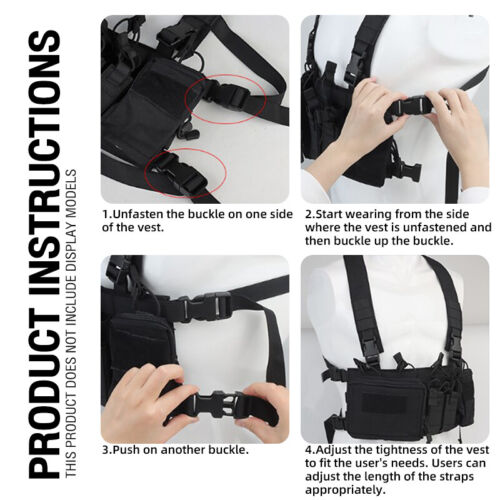 WoSporT Tactical Chest Rig Tool Vest Tactical Vest w/ Mag Pouch Military Gear MC - Picture 11 of 25