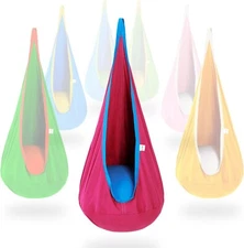 OUTREE Kids Pod Swing Seat | Cotton Hammock Chair for Indoor & Outdoor Use
