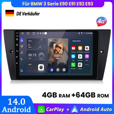4+64GB Carplay 8-Core Autoradio Für BMW 3er E90 E91 E92 E93 GPS NAVI Android 4G