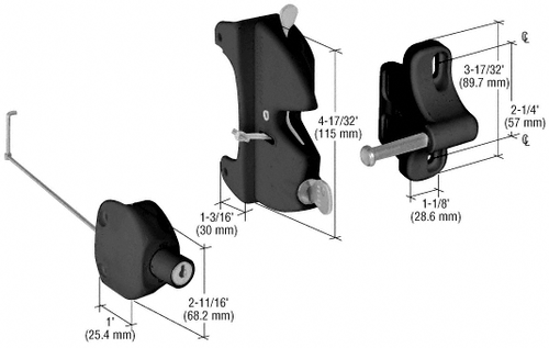 Lokk-Latch LLA2BL Black "Series 2" for Square Post - Picture 2 of 5