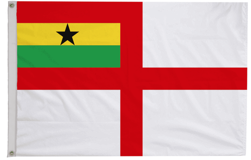 Ghana Naval Ensign Flag with Eyelets - Handmade in the UK - Picture 1 of 8