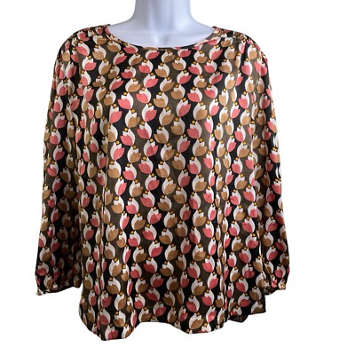 Sfera El Corte Ingles Women s Floral Blouse Size XL Modern Flowy Lagenlook Boho