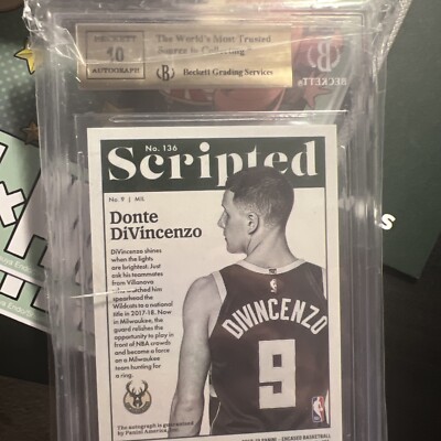 2018-19 Donte Divincenzo ROOKIE Auto Encased /75 BGS 9.5/10 #136 