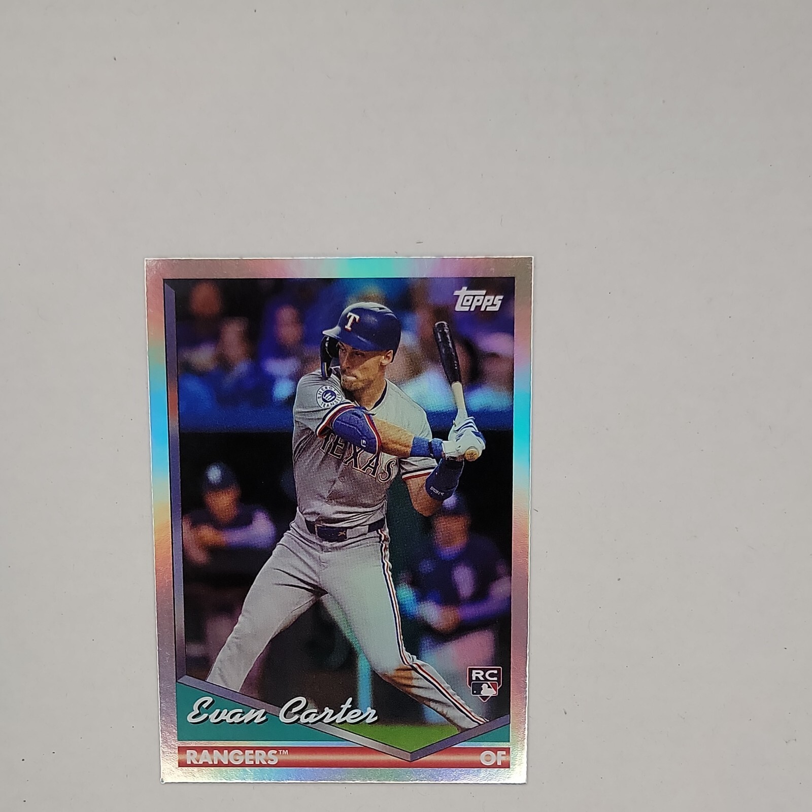 2024 Topps Archives #223 Evan Carter (RC) Rainbow Foil 74/199
