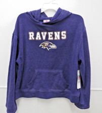 Baltimore Ravens Hoodie Sweatshirt GIRLS/TEEN Size L New NFL Apparel Licensed