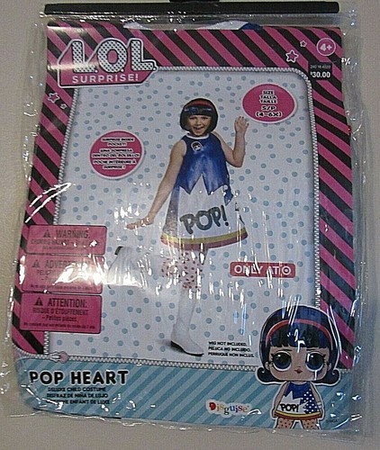 L.O.L. Surprise Pop Heart Deluxe Child Halloween Costume Size Small 4-6X