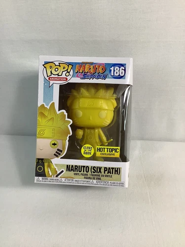 Funko POP! Animation Naruto (Six Path) Yellow GITD #186 Hot Topic Shippuden Glow